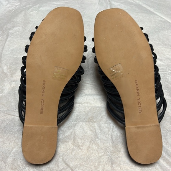 REBECCA MINKOFF black Maelynn Flat Knotted Mules - Picture 4 of 7